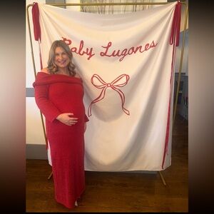 Maternity Off-Shoulder Knit Dress